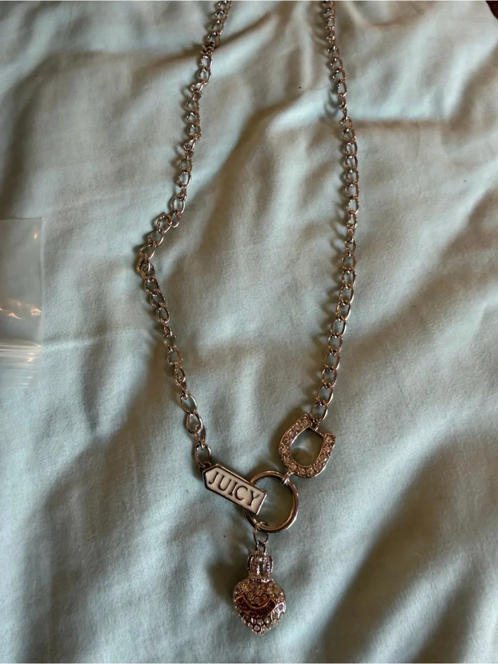 Juicy Couture Crystal Heart & Horseshoe Pendant Necklace - Picture 3 of 6